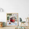 Street Scene In Paris-16CT Stamped Cross Stitch Egyptian Cotton 28*31cm/11.02*12.2in