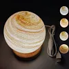Planet LED Night Light Galaxy Planet Light with Stand Decorative Bedroom Bedside Lamp Creative Birthday Gift