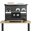 [US Local Warehouse] Desktop Shelving System with Monitor Stands Computer Accessories Clamp On Desk Organizer Shelf 51 X 34 Inch for Office Supplies Dorm Home Decor