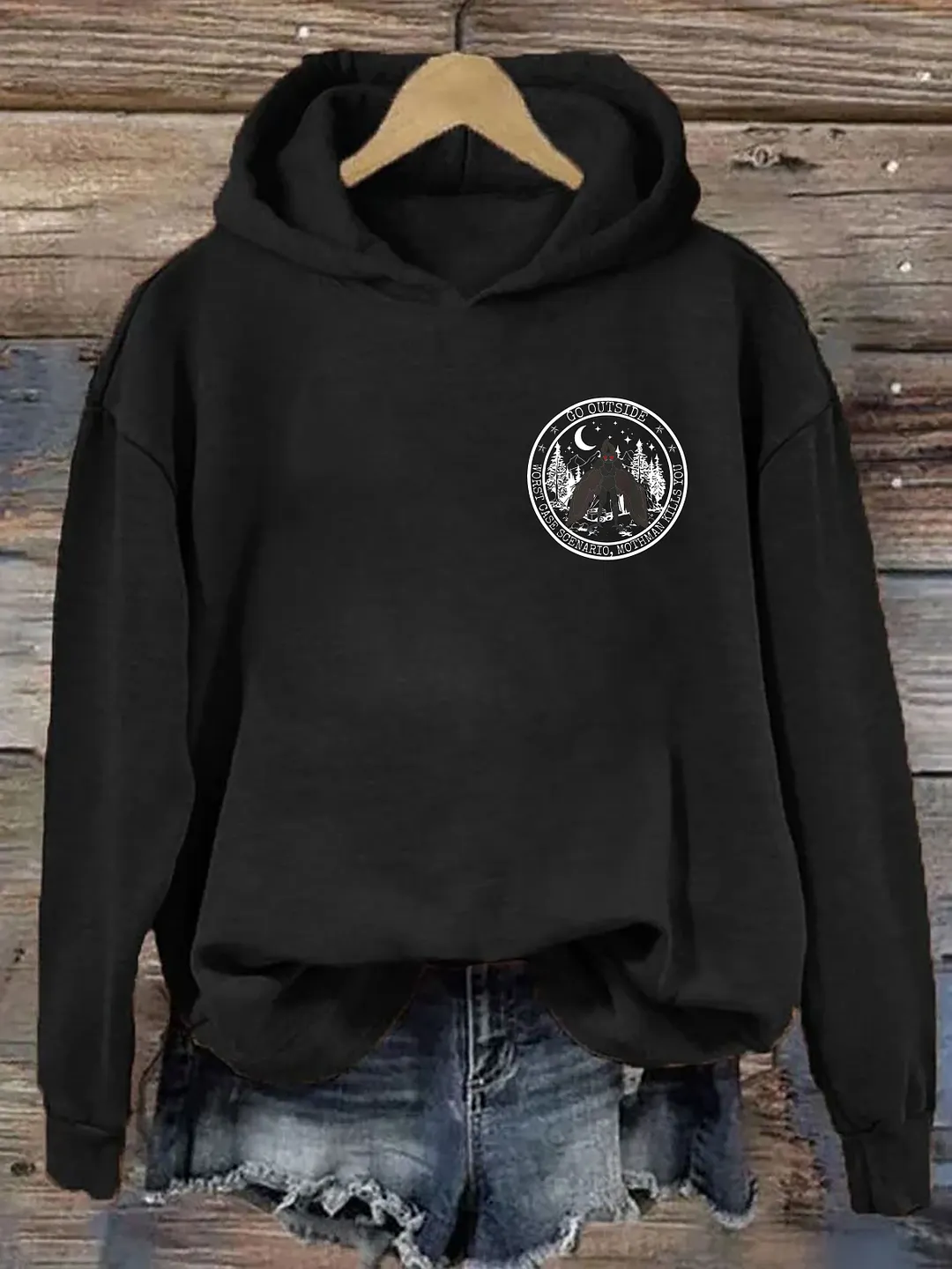 Go Outside Worst Case Scenario Mothman Hoodie 