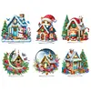 Acrylic Special Shaped Cartoon Christmas House Desktop Diamond Art Kits