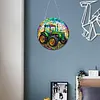 DIY Crystal Diamond Painting Double Sided Effect  Tractor Pendant Home Garden Hanging Kit