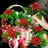 8pcs Flower Shape DIY Diamond Painting 3D Composite XMAS Floral Decorative Set