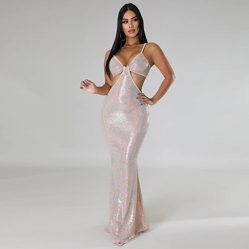Women&rsquo;s Sexy Sequined Sling Fishtail Dress &ndash; Irresistible Elegance