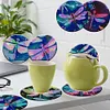 8PCS Wooden Diamond Painting Art Coaster Kit with Holder (Dazzling Dragonfly)