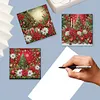 6PCS Diamond Painting Christmas Tree Greeting Cards Congratulations Cards & Gifts