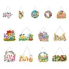 (Single Sided) Diy Floral Animal Special Shaped Diamond Painting Pendant