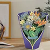 3D Paper Pop Up Flower Bouquet Greeting Card Postcard (Heaven Bird)