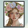 【Limited Stock Sale】Girl With Wreath-14CT Counted Cross Stitch 41*51cm/16.14*20.08in