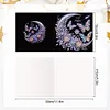 (US Local)6Pcs Moon Butterfly Diamond Painting Greeting Card Diamond Handmade Card