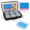32/64pcs 2-in-1 Diamond Art Storage Containers & Line-Up Tray, Upgrade Convex Point Bottom Design for Efficient Crafting DIY Diamond Art Accessories