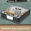 5D DIY Leather Diamond Painting Memo Pad Holder with 160 Sheets Paper (Owl)