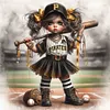 Peinture au diamant de perceuse ronde de baseball-40*40cm