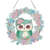 >SALE<Acrylic Single-Sided 5D DIY Diamond Painting Hanging Pendant (Wreath Owl)