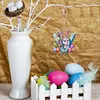 (US Local)PET Double Sided Special Shaped Easter Alphabet DIY Diamond Painting Keychain