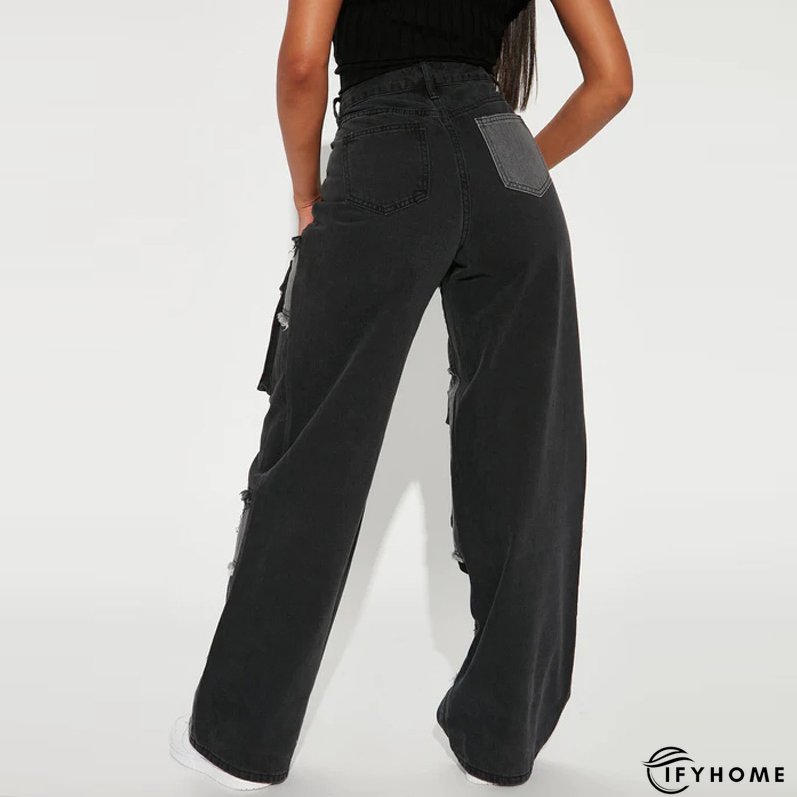 Plus Size Women's Autumn Straight High Waist Denim Pants For Women | IFYHOME