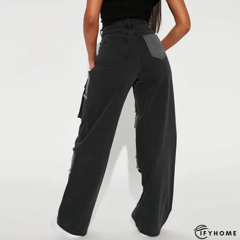 Plus Size Women's Autumn Straight High Waist Denim Pants For Women | IFYHOME