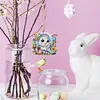 (US Local)PET Double Sided Special Shaped Easter Alphabet DIY Diamond Painting Keychain