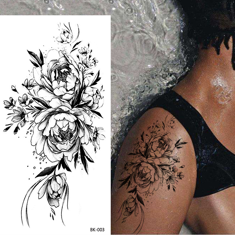 Sdrawing Tattoos New Flash Waterproof Temporary Tattoo Sticker Lip Print Flowers Butterfly Body Art Arm Fake Sleeve Tatoo for Women