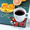 9pcs DIY Colorful butterfly Wooden Coasters Paint by Numbers Acrylic Painting