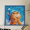 (US Local)Cat-14CT Stamped Cross Stitch Kit(40x40cm)