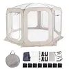 [US Local Warehouse] Bubble Tent for 6-8 Person Portable Transparent Igloo Tent Dome 12x7ft with Rain Cover & Storage Bag Bubble House for Camping Parties and Stargazing