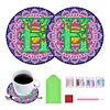 2pcs/set DIY Diamond Painting Special Shape Acrylic Alphabet Coaster Kit