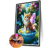 Diamond Painting-DIY Full Round Drill Wings Cat(60*40 CM)