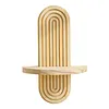 1/2Pcs Boho Shelves Wall Decor Mid Century Modern Decorative Floating Shelves 11.81 Inch with Ledge for Home Living Room