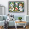 (Big Size)Window Style Totoro and Friends - 11CT Stamped Cross Stitch - 60*40cm