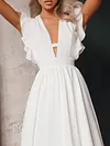 Solid Color Flared Sleeves Maxi Dress