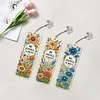 3Pcs Special Shape Flowers 5D DIY Diamond Painting Bookmark for Book Lovers
