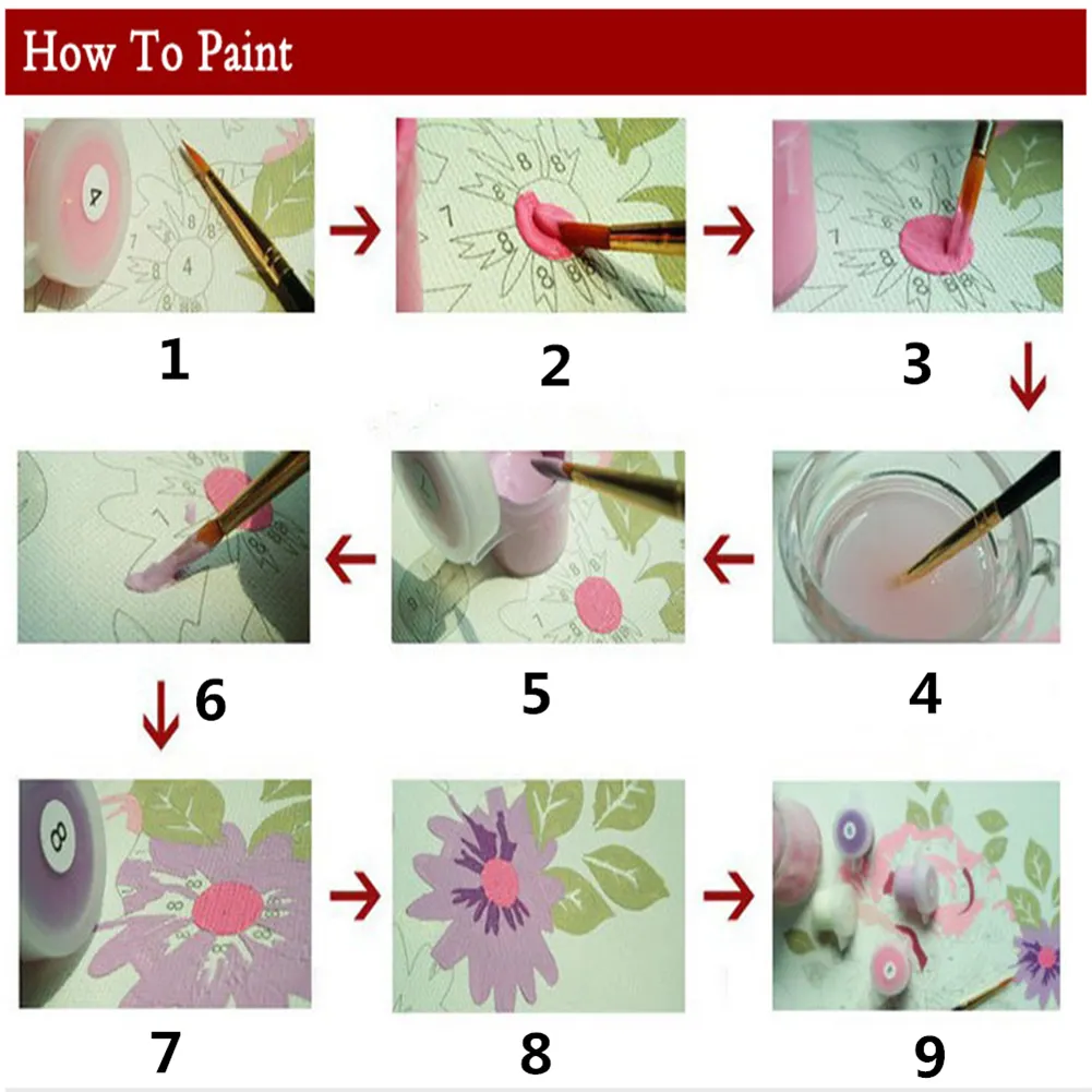 Flower Letters - Paint By Numbers(50*40cm)