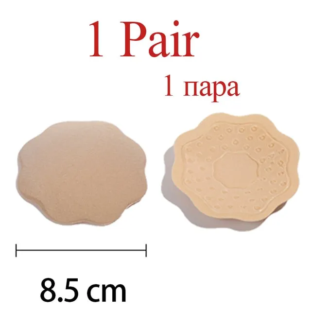 Reusable Women Breast Petals Lift Nipple Cover Invisible Petal Adhesive Strapless Backless Stick on Bra Silicone Breast Stickers