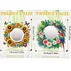 (US Local)2D Flat DIY Sunflower Parrot Hanging Mirror Diamond Art Kits Wall Door Decoratio