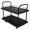 [US Local Warehouse] 2 Shelf Heavy Duty Rolling Utility Cart 880lbs Capacity Serving Cart with Wheels