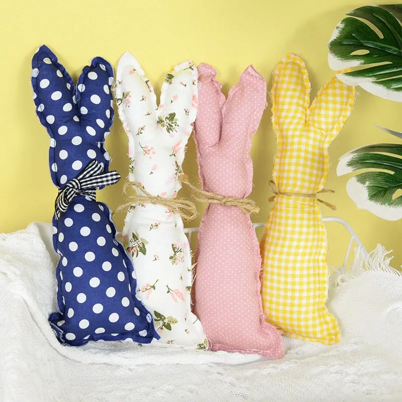 Easter Decoration Cloth Bunny Ornaments Easter Rabbit Holiday Party Kids Toys Gifts Decoration Spring Home DIY Craft Supplies