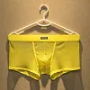 Men's Boxer Briefs Sexy Mesh Breathable Underwear Cool See-Through Soft Underpants