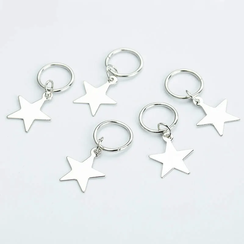 Hair Braid Coin Leaves Retro Colorful Beads Pendant Charms Rings Clip Headband for Pierced Hip-hop Braiders Leaves Accessories