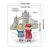 >SALE<Embroidery Eco-cotton Thread 14CT Printed Look at Pylons Cross Stitch Kit