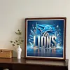 Diamond Painting-DIY Full Round Drill Detroit Lions(40*40 CM)