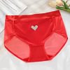 Men's ice silk sexy mesh high slit briefs