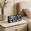 Digital Alarm Clock with LED Display Date Temperature Dimmable Snooze Battery Operated Alarm Clock for Deep Sleepers Kids Elderly Home Office