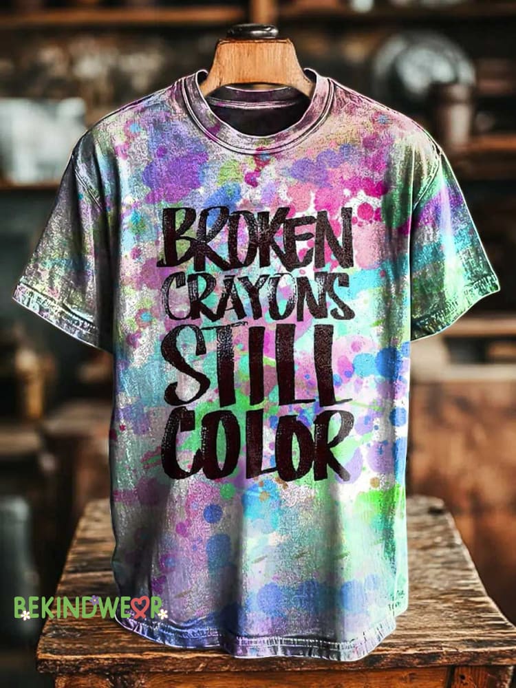 Broken Crayons Still Color T-shirt Multicolor / S