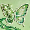 Tulip Butterfly DIY Pearl Painting Kit with Frame 30x30cm Pearl Gem Paintings Picture Arts Craft for Adults/Beginners Gift Home Wall Decor