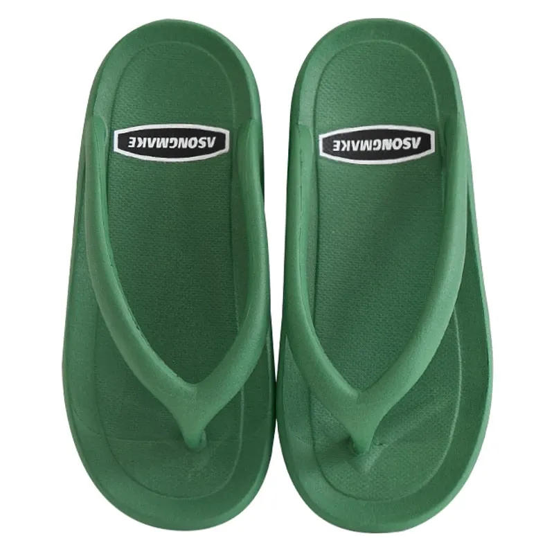 2022 Summer Slippers Man Women Casual Massage Durable Flip Flops Beach Sandals Female Wedge Shoes Striped Lady Room Slippers