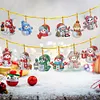 (US Local)12Pcs Xmas Theme  DIY Diamond Christmas Tree Pendant Wall Door Decoration