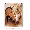 Couple cheval - Panneaux en &eacute;tain m&eacute;tallique(30*40cm)
