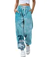 Women's Christmas Loose Casual Print Drawstring Jogger Pants