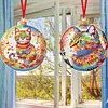 >SALE<8PCS Double Sided Diamond Drawing Hanging Ornament Colourful Cat 12x12cm